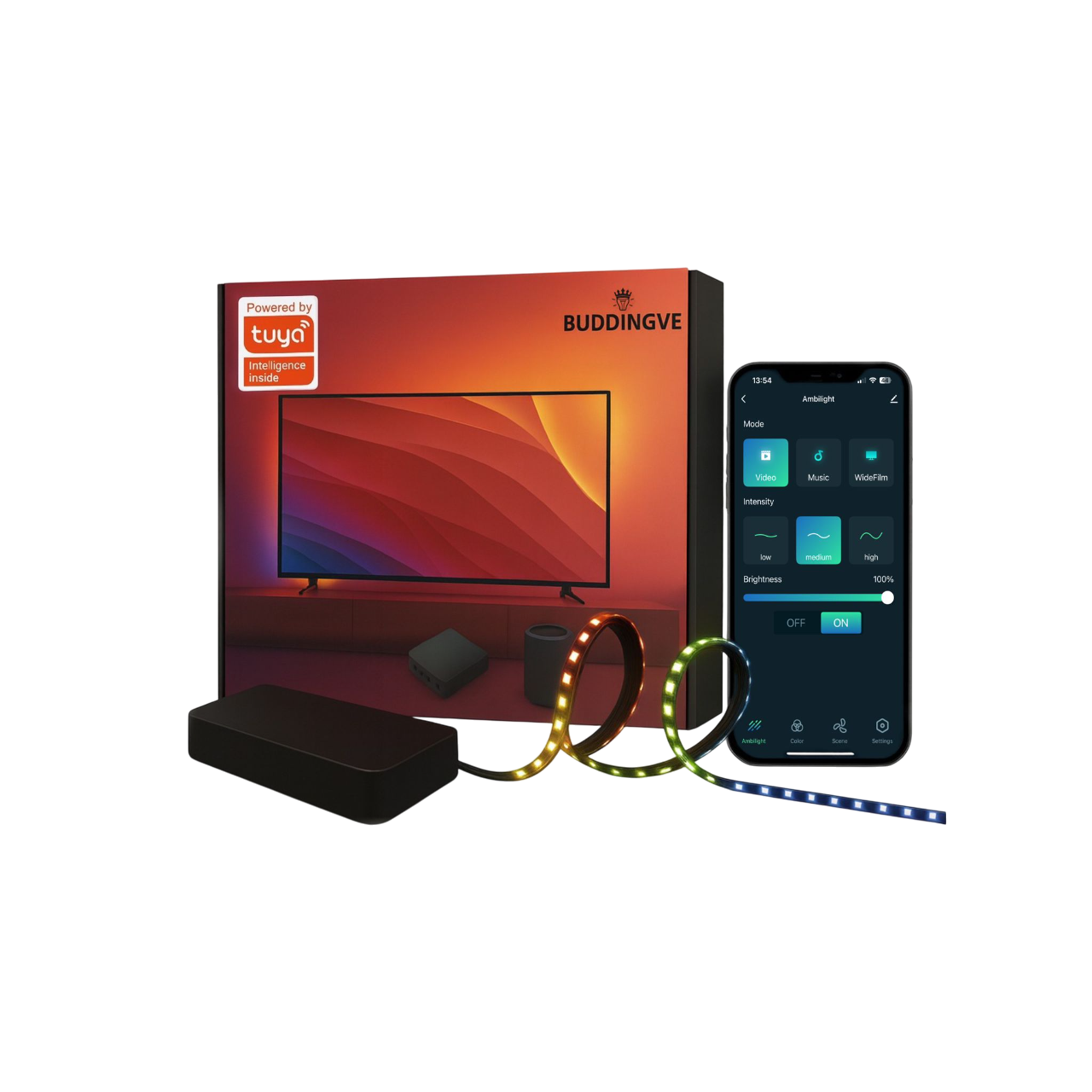 DreamLight HDMI Sync Box – Sync TV Colors with LED Strip for Ambient Wall Lighting
