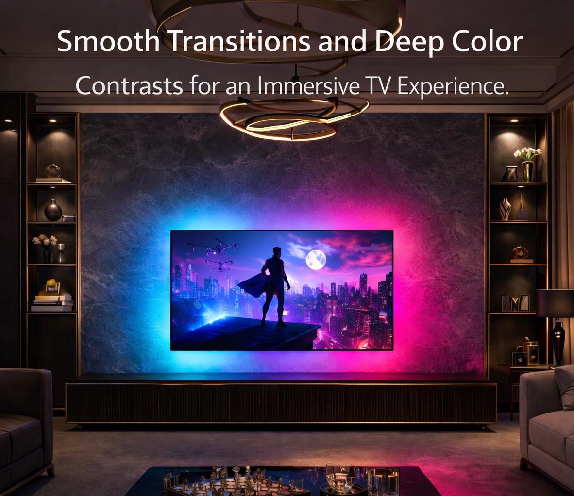 DreamLight HDMI Sync Box – Smooth Transitions and Deep Color for Immersive LED TV Lighting
