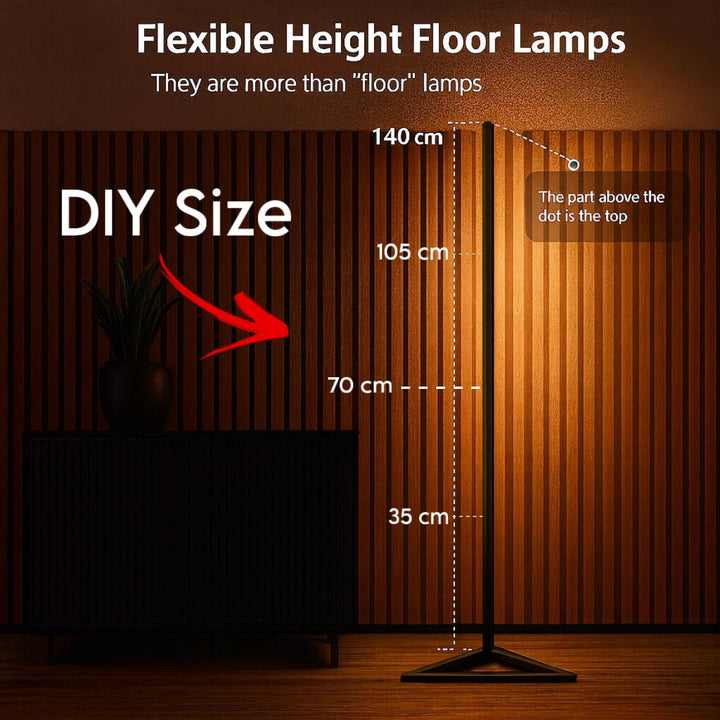BUDDINGVE Flexible Height Smart LED Lamp – Adjustable DIY Size

