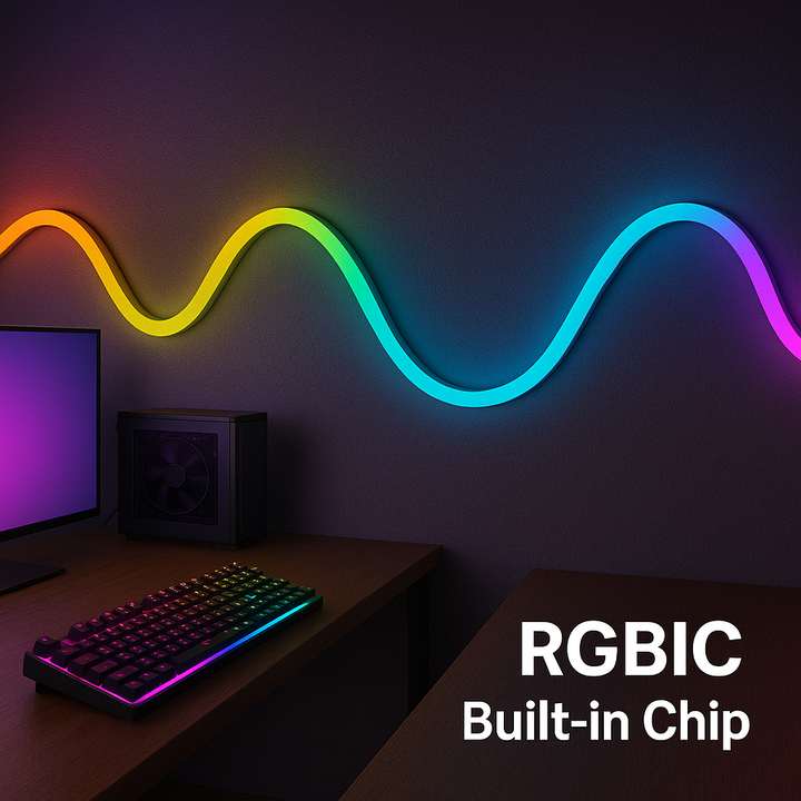 BUDDINGVE Smart LED Lamp – RGBIC Built-In Chip for Dynamic Multi-Color Lighting
